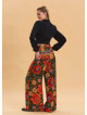 High Waist Loose Cut Black Palazzo Trousers 4538
